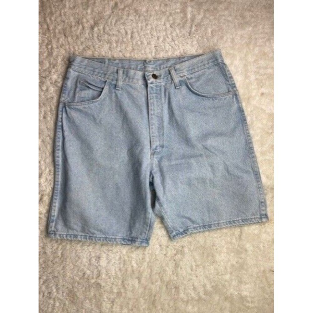 Wrangler Size 36 Mens Denim Jean Cotton Shorts Light Wash